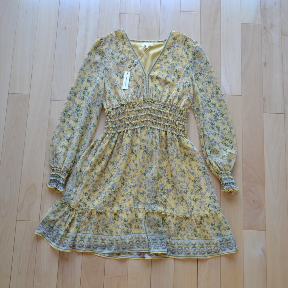 NWT Max Studio V Neck Fit and Flare Retro Dress Size Small
